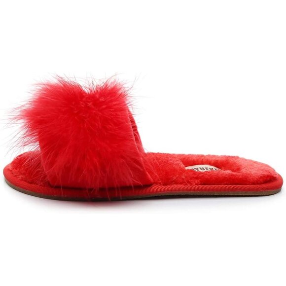 Chic Faux Fur Slippers with Non-Slip Sole - Perfect for Indoor and Outdoor - Picture 3 of 6